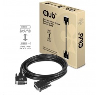 Club3D kabel DVI-D Dual Link (24+1), 3m, Bidirectional, 28 AWG