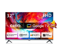 CHiQ L32M8TG TV 32", FHD, smart, Google TV, dbx-tv, Dolby Audio, Frameless, stříbrná