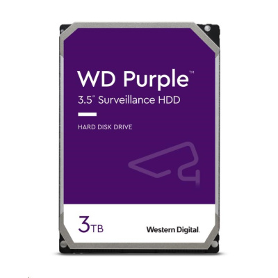 WD PURPLE WD33PURZ 3TB, SATA III 3.5", 256MB, 175MB/s, Low Noise, CMR