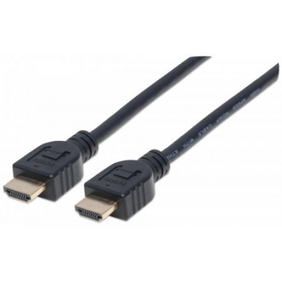 MANHATTAN kabel In-wall CL3 High Speed HDMI s Ethernetem, HEC, ARC, 3D, 4K, stíněný, 2m, Black