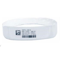 Zebra Wristband, PolyPro/PET, 3 x 11in (76x279mm); DT, Z-Band Fusion, Adhesive Closure, Adult w/ Label, 200/roll, 5 roll