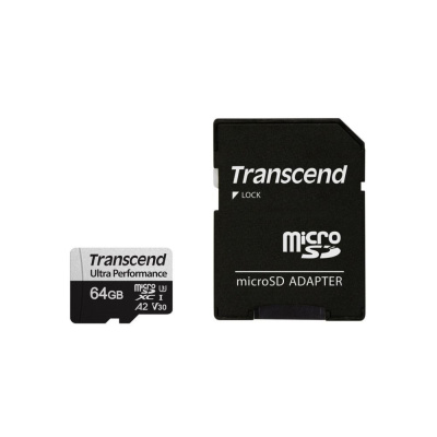 TRANSCEND MicroSDXC karta 64GB 340S, UHS-I U3 A2 Ultra Performace 160/80 MB/s