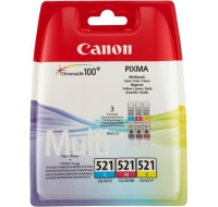 Canon CARTRIDGE CLI-521 C/M/Y MULTI-PACK SEC pro IP3600, MP 540,550,560, MP620,630,640, MP980,990