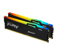 KINGSTON DIMM DDR5 32GB (Kit of 2) 6000MT/s CL30 Non-ECC FURY Beast RGB EXPO, Černá