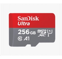 SanDisk MicroSDXC karta 256GB Ultra (100MB/s, Class 10, Android) + adaptér